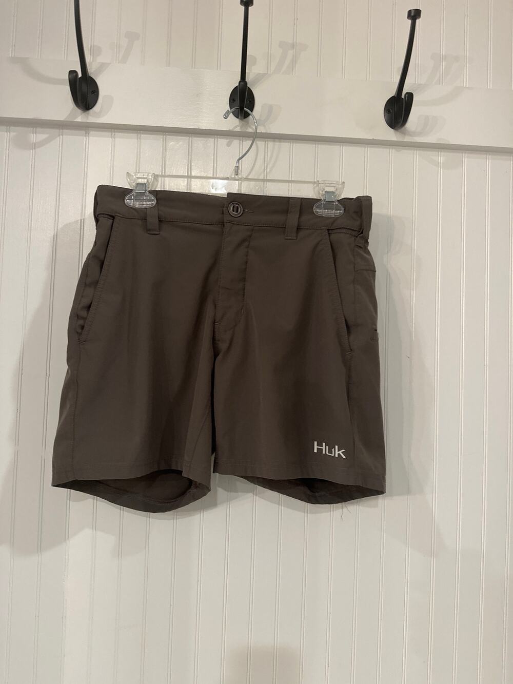 Huk Performance Fishing Shorts Men's Gray Outdoor Hiking
